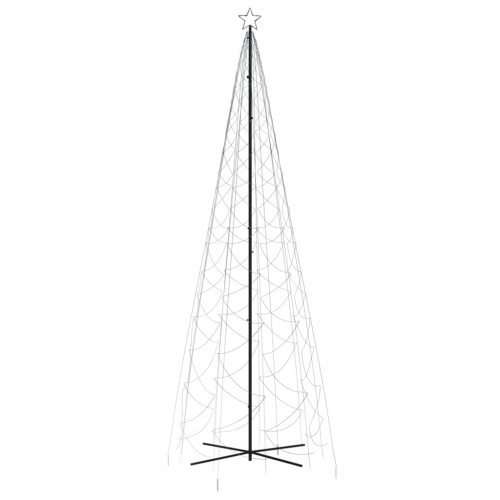Ziemassvētku Egle, 1400 Vēsi Baltas Led Lampiņas, 160X500 Cm Vidaxl