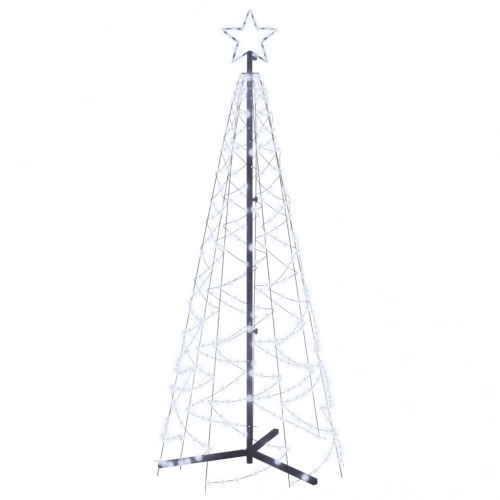 Ziemassvētku Egle, 200 Vēsi Baltas Led Lampiņas, 70X180 Cm Vidaxl