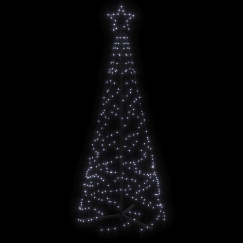 Ziemassvētku Egle, 200 Vēsi Baltas Led Lampiņas, 70X180 Cm Vidaxl