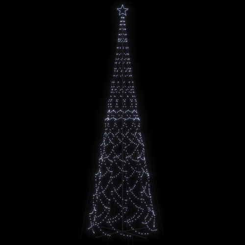 Ziemassvētku Egle, 3000 Vēsi Baltas Led Lampiņas, 230X800 Cm Vidaxl