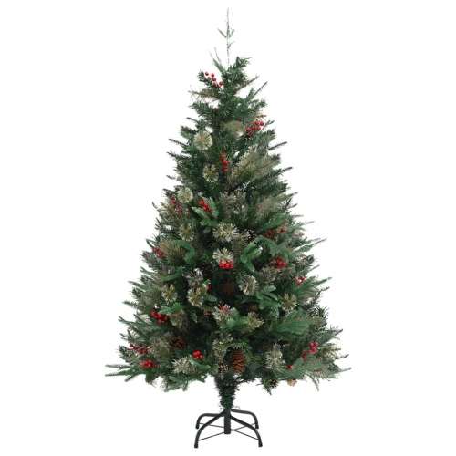 Ziemassvētku Egle Ar Čiekuriem, Zaļa, 150 Cm, Pvc, Pe Vidaxl
