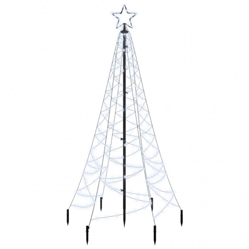 Ziemassvētku Egle Ar Pīķi, 200 Vēsi Baltas Led, 180 Cm Vidaxl