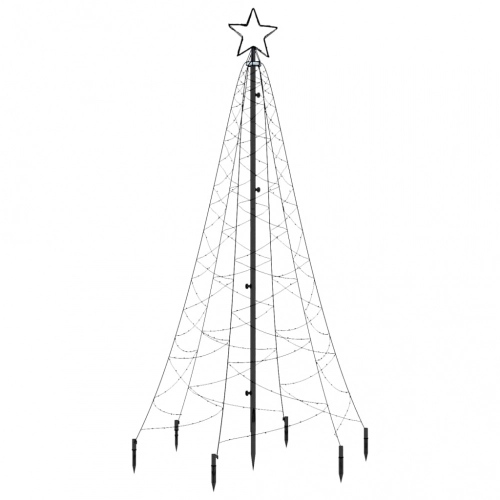 Ziemassvētku Egle Ar Pīķi, 200 Vēsi Baltas Led, 180 Cm Vidaxl