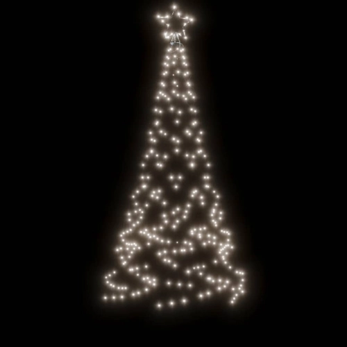 Ziemassvētku Egle Ar Pīķi, 200 Vēsi Baltas Led, 180 Cm Vidaxl