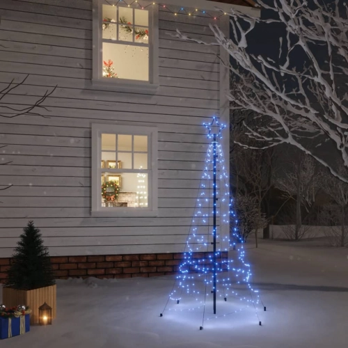 Ziemassvētku Egle Ar Pīķi, 200 Zilas Led, 180 Cm Vidaxl