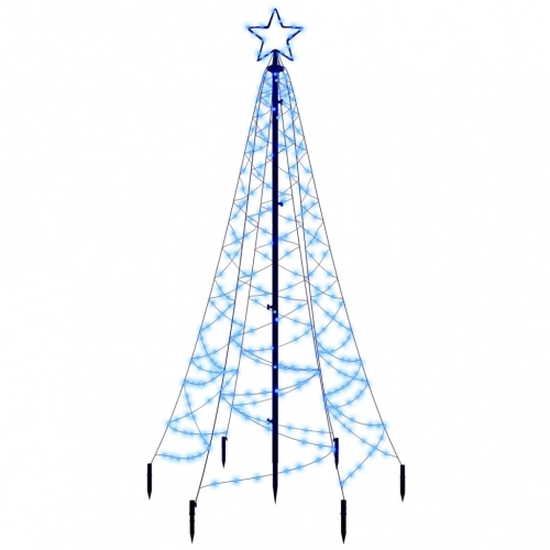 Ziemassvētku Egle Ar Pīķi, 200 Zilas Led, 180 Cm Vidaxl