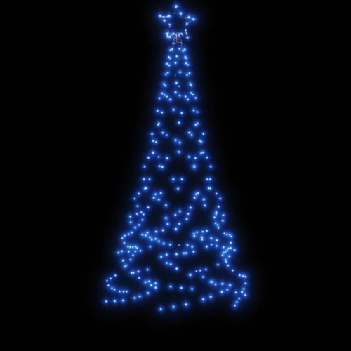 Ziemassvētku Egle Ar Pīķi, 200 Zilas Led, 180 Cm Vidaxl