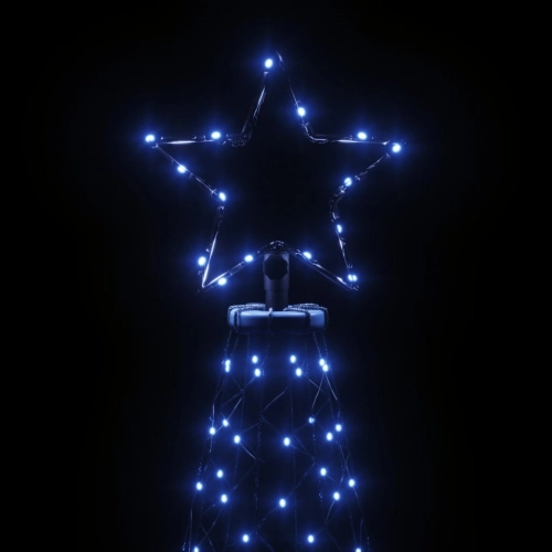Ziemassvētku Egle Ar Pīķi, 200 Zilas Led, 180 Cm Vidaxl