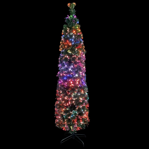 Ziemassvētku Egle Ar Statīvu, Šaura, 120 Cm, Optiskā Šķiedra Vidaxl