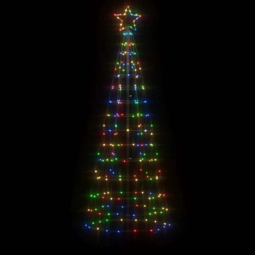 Led Ziemassvētku Eglīte Ar Tapas 220 Led Krāsaina 180 Cm Vidaxl