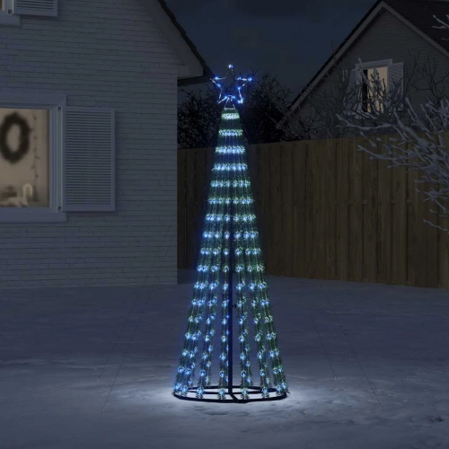 Led Ziemassvētku Eglīte 275 Led Zila 180 Cm Vidaxl