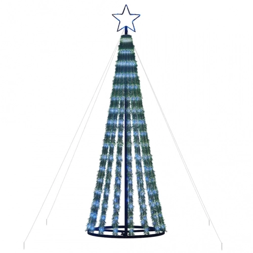 Led Ziemassvētku Eglīte 275 Led Zila 180 Cm Vidaxl
