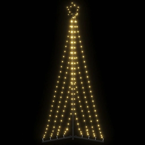 Led Ziemassvētku Eglīte 339 Led Silti Balta 182 Cm Vidaxl