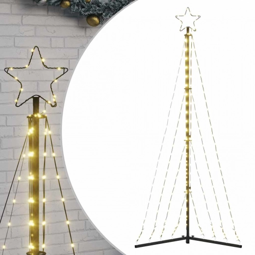 Led Ziemassvētku Eglīte 339 Led Silti Balta 182 Cm Vidaxl