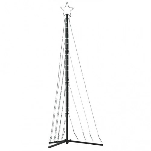 Led Ziemassvētku Eglīte 339 Led Silti Balta 182 Cm Vidaxl