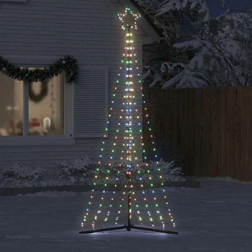 Led Ziemassvētku Eglīte 447 Led Krāsains 249 Cm Vidaxl