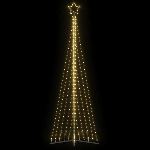 Led Ziemassvētku Eglīte 495 Led Silti Balta 300,5 Cm Vidaxl
