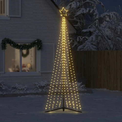 Led Ziemassvētku Eglīte 495 Led Silti Balta 300,5 Cm Vidaxl