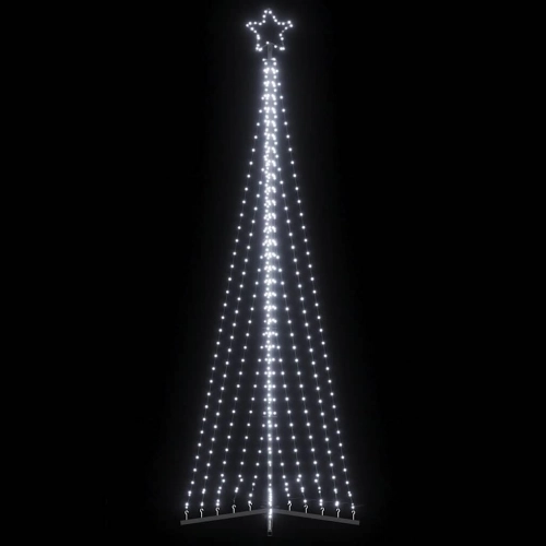 Led Ziemassvētku Eglīte 495 Led Auksti Balts 300,5 Cm Vidaxl