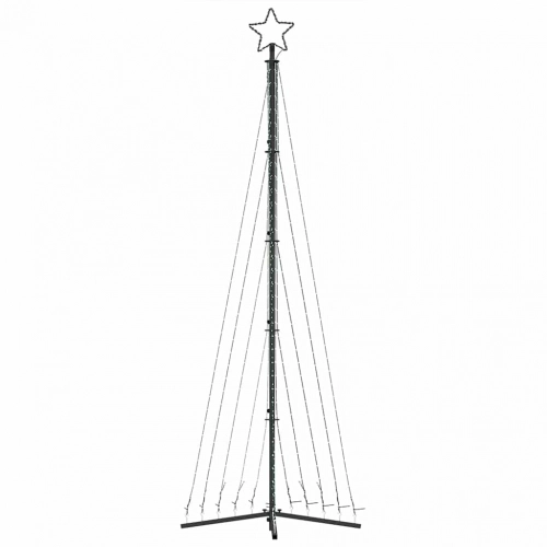 Led Ziemassvētku Eglīte 495 Led Auksti Balts 300,5 Cm Vidaxl
