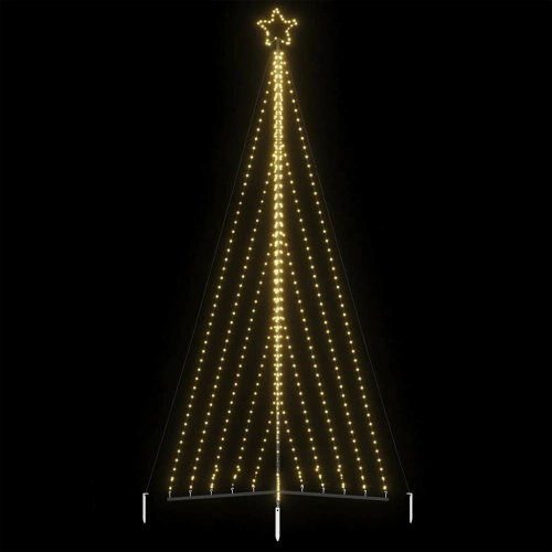 Led Ziemassvētku Eglīte 570 Led Silti Balta 399 Cm Vidaxl