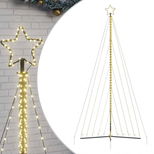 Led Ziemassvētku Eglīte 570 Led Silti Balta 399 Cm Vidaxl