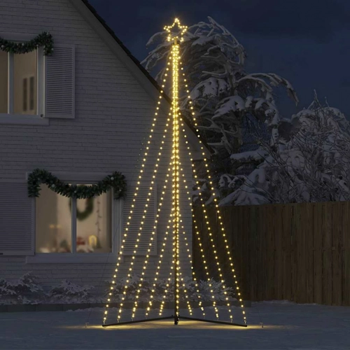 Led Ziemassvētku Eglīte 570 Led Silti Balta 399 Cm Vidaxl