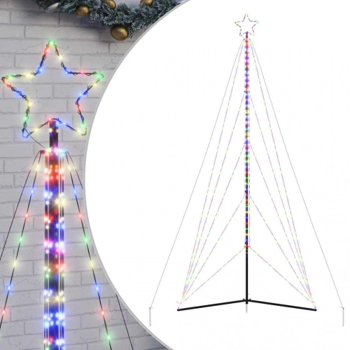 Led Ziemassvētku Eglīte 615 Led Krāsains 404,5 Cm Vidaxl