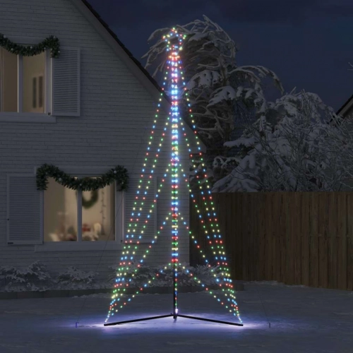 Led Ziemassvētku Eglīte 615 Led Krāsains 404,5 Cm Vidaxl