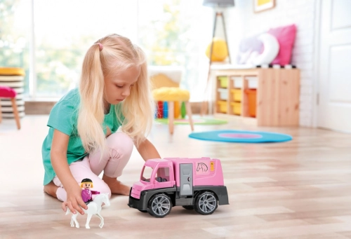 Zirgu furgons ar cilvēciņu un zirgu Truxx 29 cm Čehija L04458 kastē