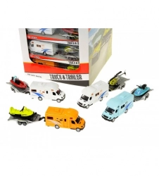 Auto kemperis ar piekabi metāla, inerce 10 cm dažādas 557291