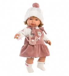 Lelle meitene Carla 42 cm (raud, saka: mama, papa) Spānija LL42160