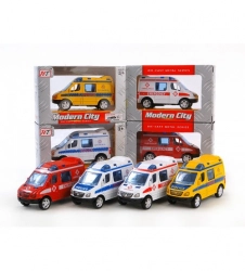 Metāla auto Ambulance / Policija 8 cm dažādas, inercija 435650