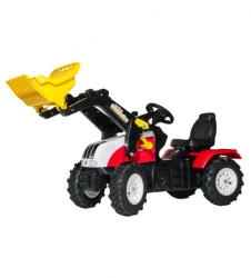 Детский Трактор с педалями и ковшом Rolly Toys rollyFarmtrac Steyr 6240 CVT (надувные колеса) 046331