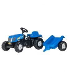 Детский Трактор с педалями и прицепом Rolly Toys RollyKid NH T7040 013074 (2.5-5 лет)