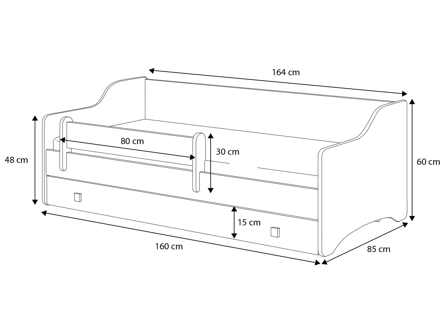 Подростковая кровать Erik 180x80