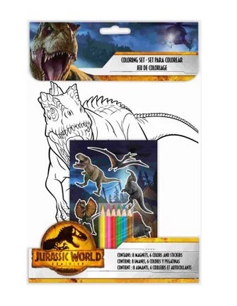 COLORING SET JURASSIC WORLS