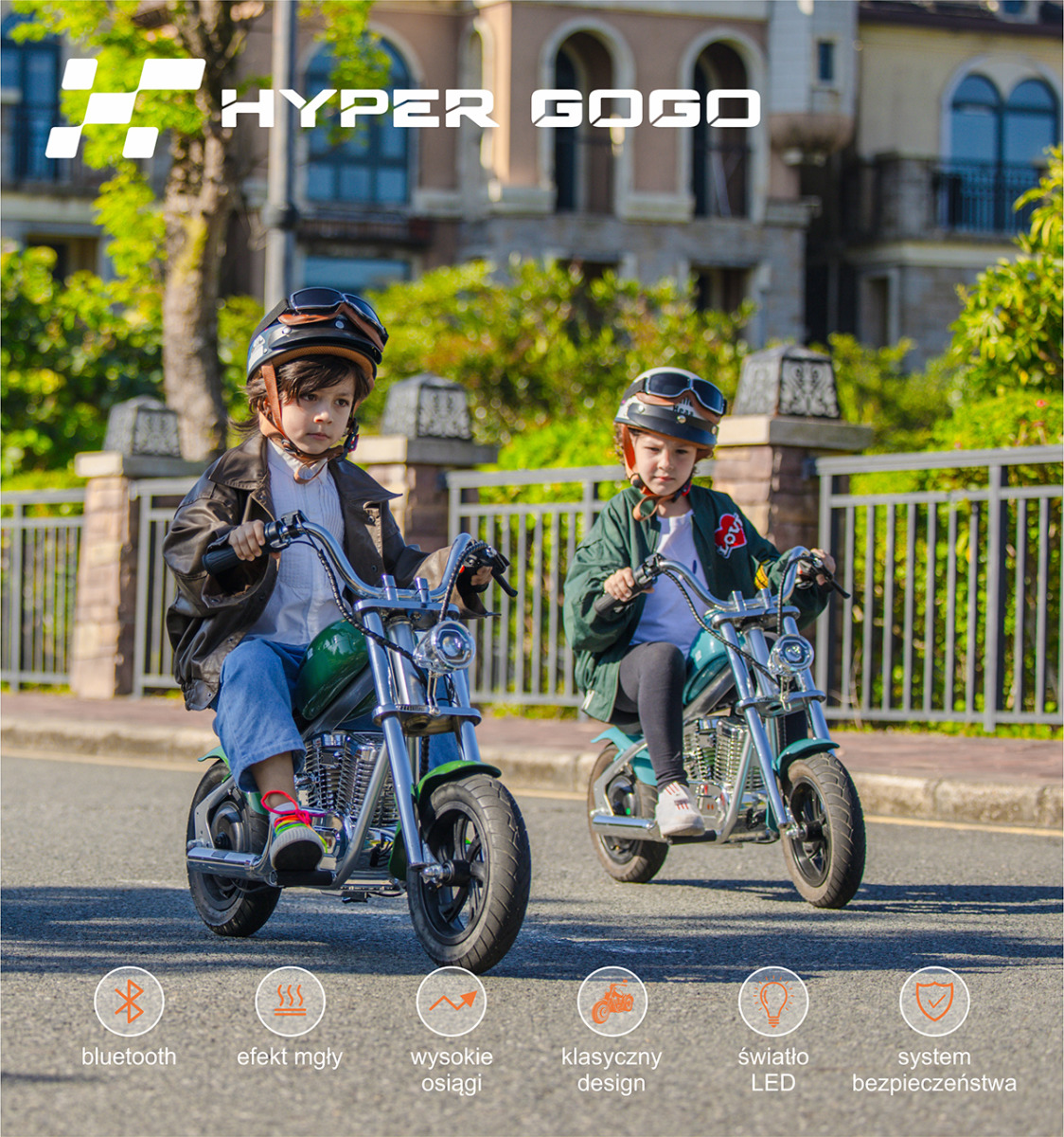 Elektro motocikls Hyper Gogo Cruiser 12 Plus GREEN