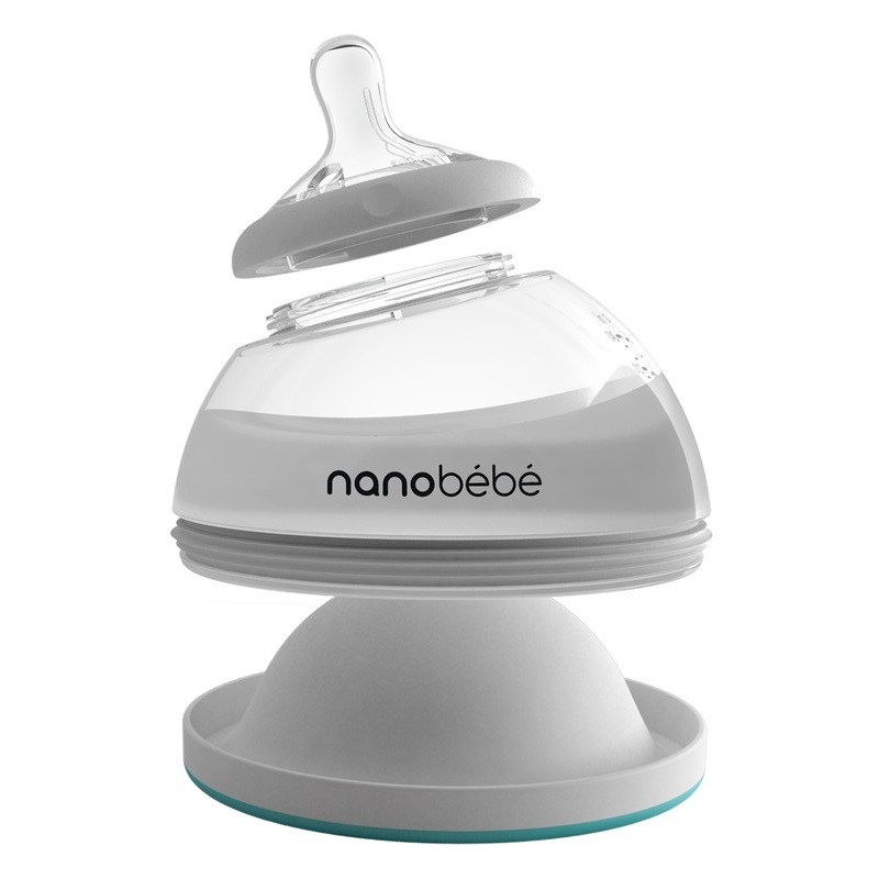 NANOBEBE BREASTMILK BOTTLE TEAL 3 PACK