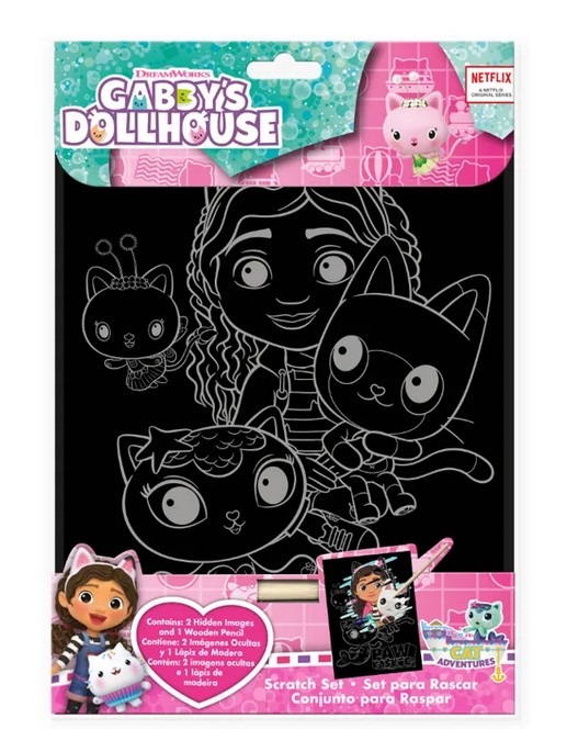 SCRATCH ART SET GABBY DOLLHOUSE