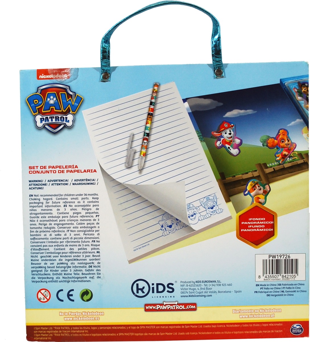 STATIONERY SET WITH MAGNETS PAW PATROL