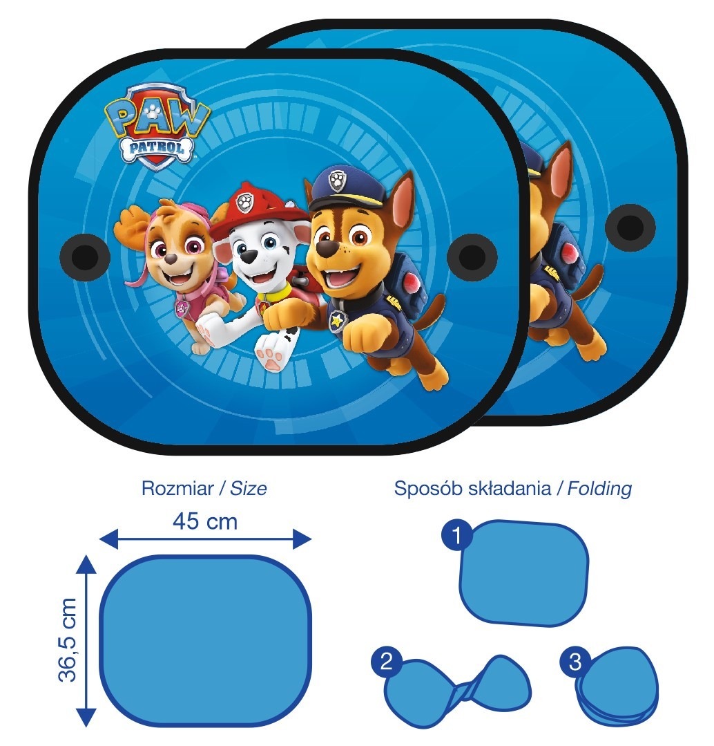 PAW PATROL SIDE WINDOWS SHADES 36CM*44CM