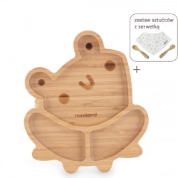 WOODEN PLATE FROG FSC 100%