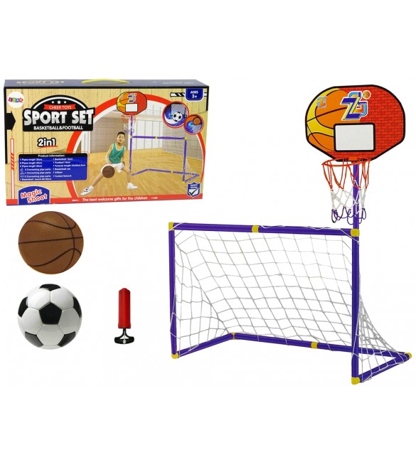 Aktīvo spēļu komplekts: basketbols, futbols 93125