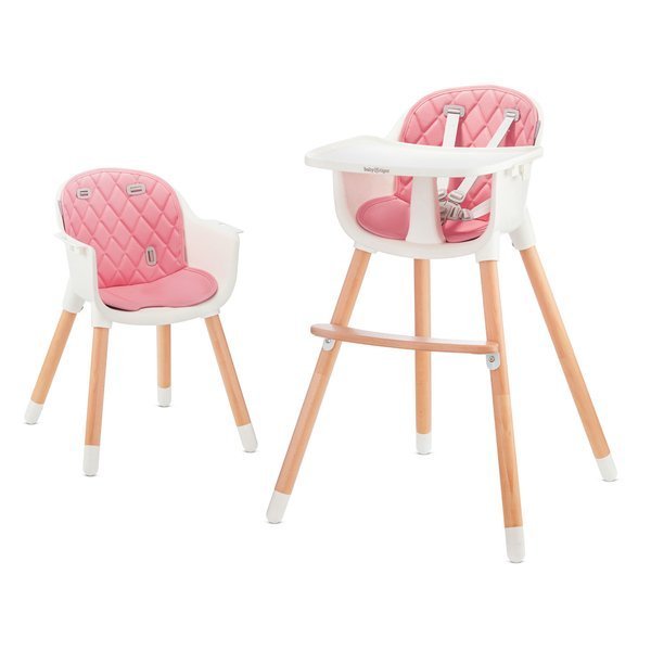 Baby Tiger Tini 2in1 Pink Barošanas krēsliņš