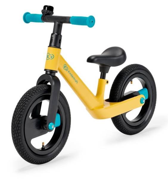 Balansa ritenis Kinderkraft Goswift Yellow + regulējama ķivere bērniem