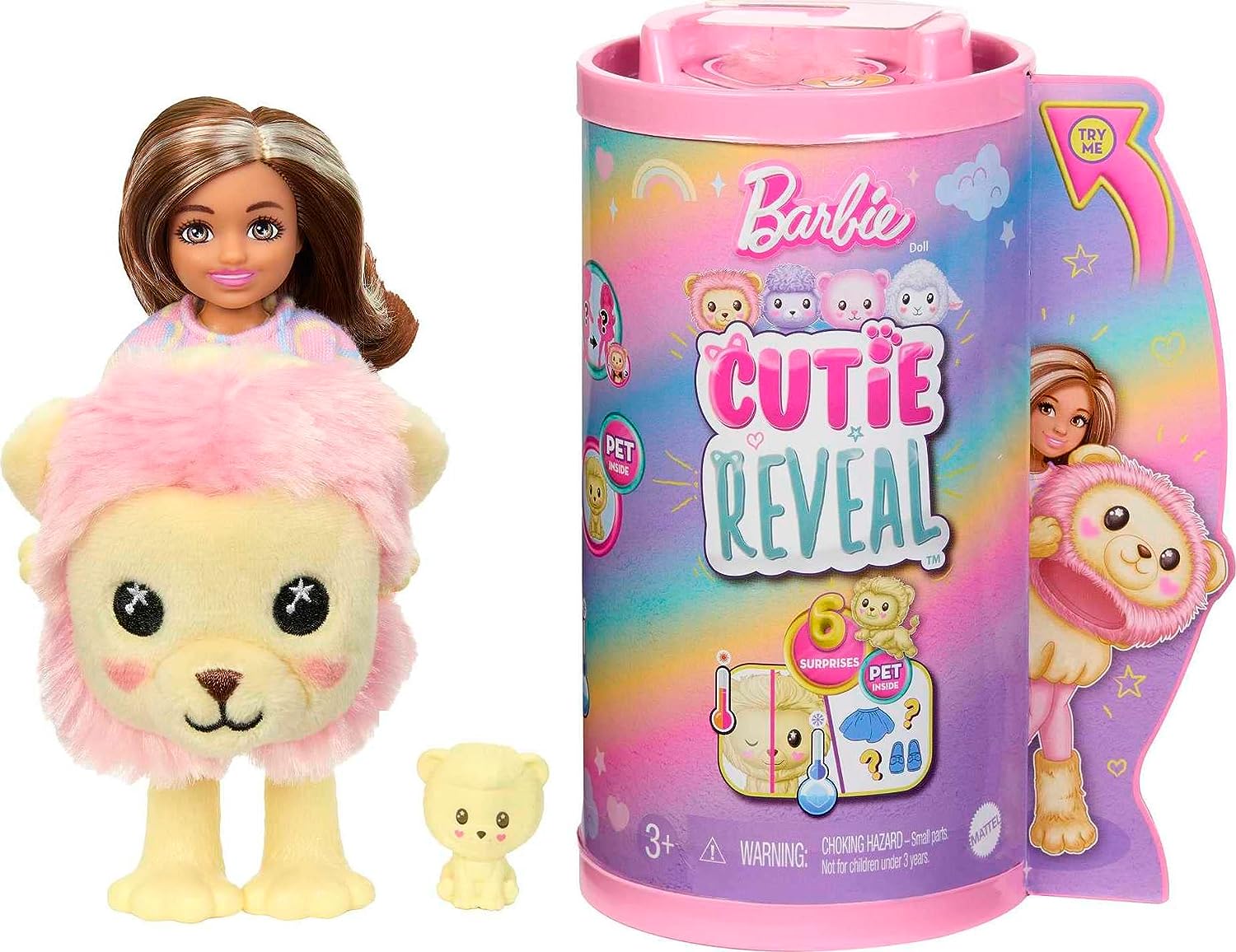 Barbie Cutie Reveal Cosy Cute Tees Series Chelsea Lion HKR21 Lelle