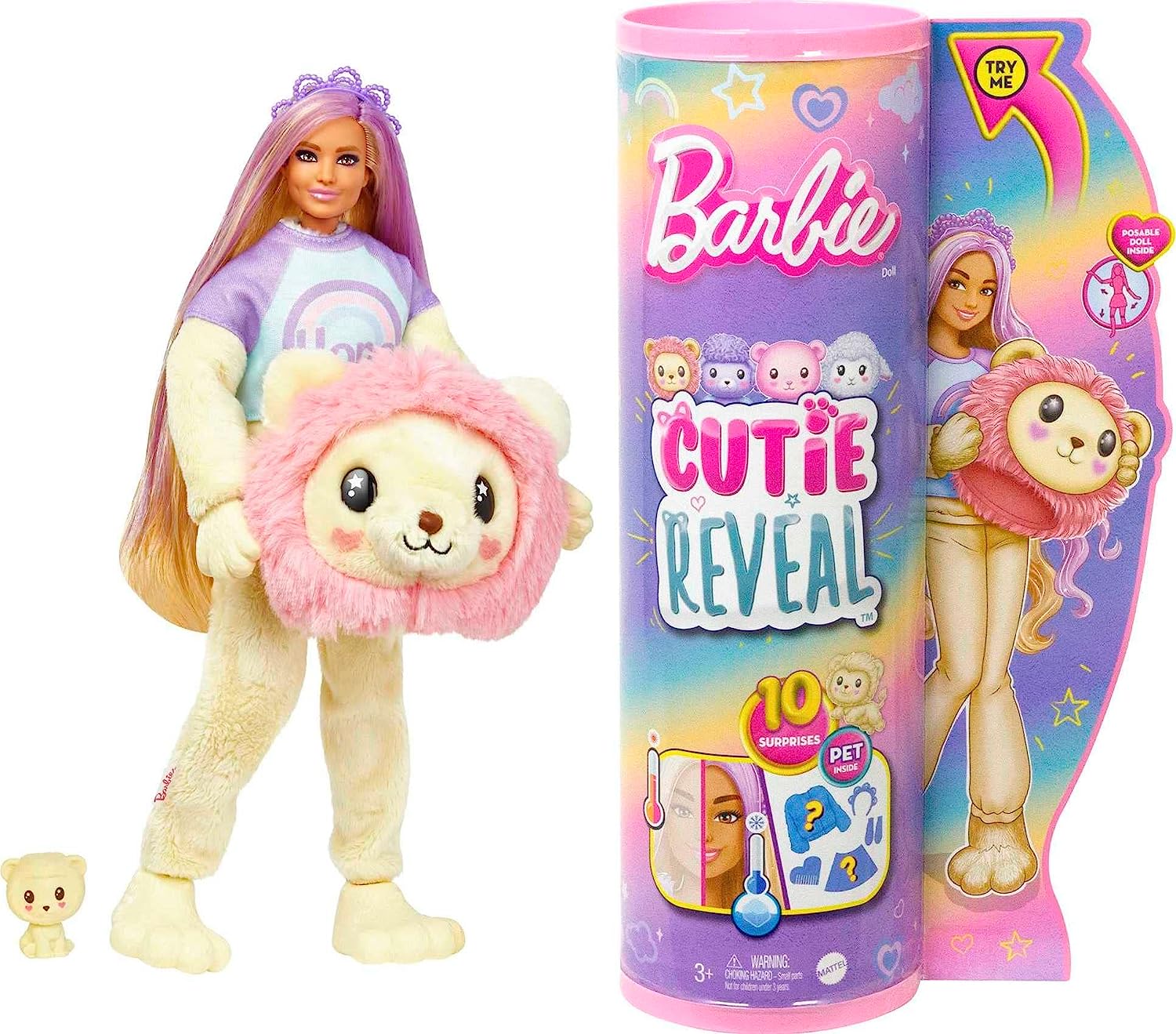 Barbie Cutie Reveal Cozy Cute Tees Hope Lion HKR06 Lelle