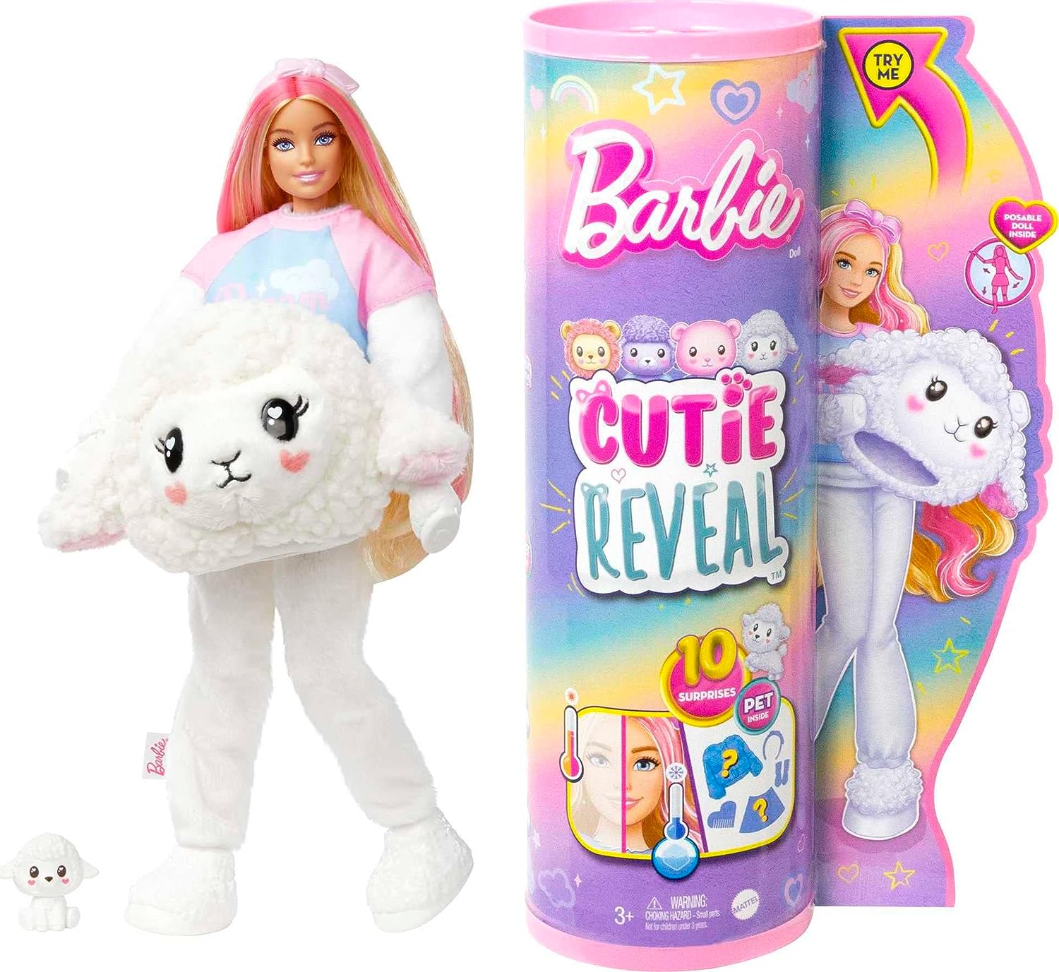 Barbie Cutie Reveal Cozy Cute Tees Lamb In Dream HKR03 Lelle