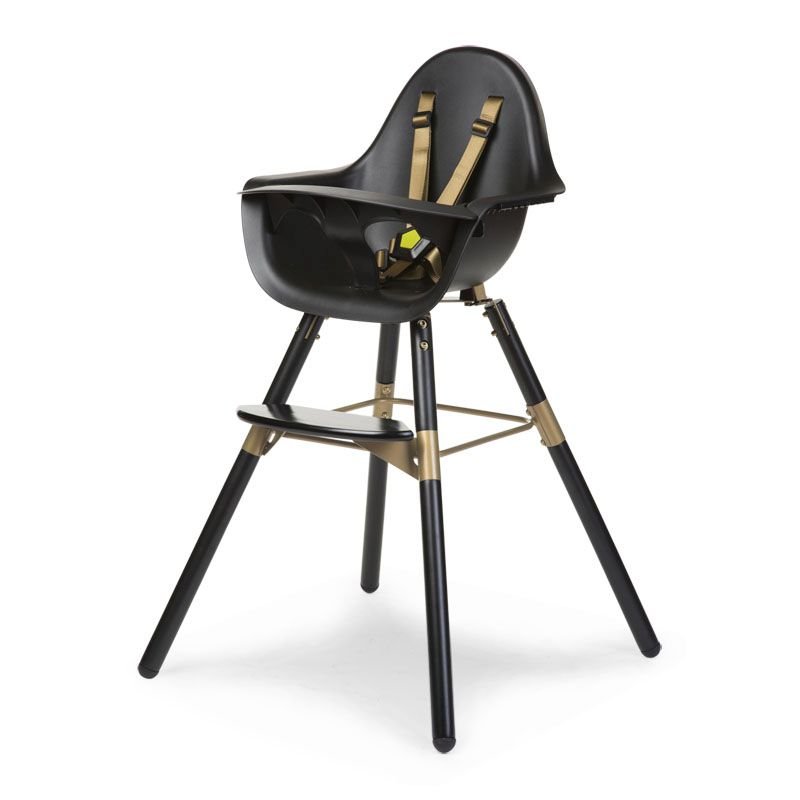 Barošanas krēsls 2 in 1 CHILDHOME Evolu 2 Chair black gold